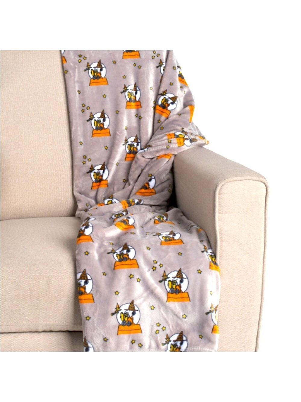 Peanuts Snoopy & Woodstock Halloween Plush Throw Blanket New